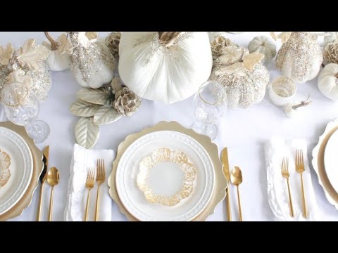 WOW Best Glam White and Gold Tablescape ~ Glamorous Table Setting Décor Ideas