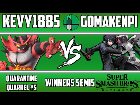 Quarantine Quarrel #5, Winners Semifinals: Kevy1885(Incineroar) vs Gomakenpi(Joker/ROB)