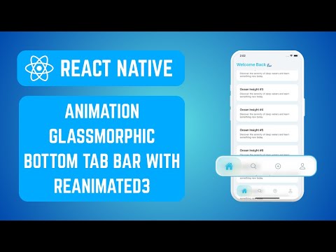 Glassmorphic Bottom Tab Bar in React Native CLI | Deep Ocean Animated UI