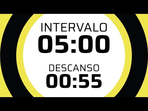 5 MINUTES interval timer ⏰ | 55 SECONDS break | No music