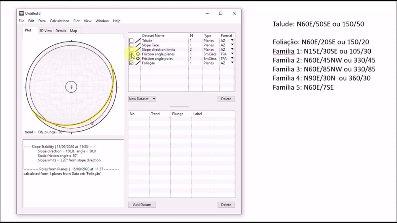 Projeção Estereográfica e Análise Cinemática Parte 7. 2a edição. Profa Maria Giovana. IGC.UFMG.