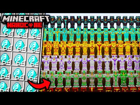 I COLLECTED EVERY ARMOUR TRIM in Minecraft Hardcore (Hindi)