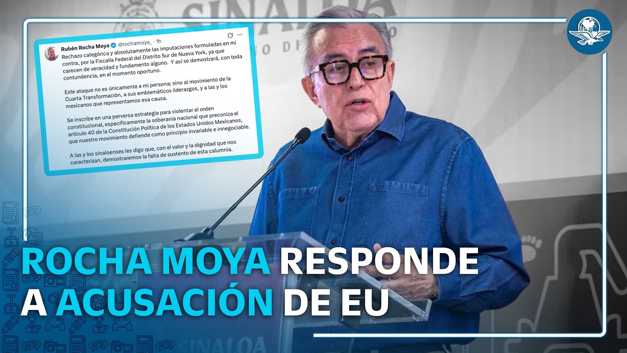 Rubén Rocha Moya rechaza cargos de EU y acusa ataque a la 4T