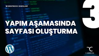 3- Wordpress Coming Soon Sayfası Nasıl Oluşturulur? Bakım Modu Sayfası