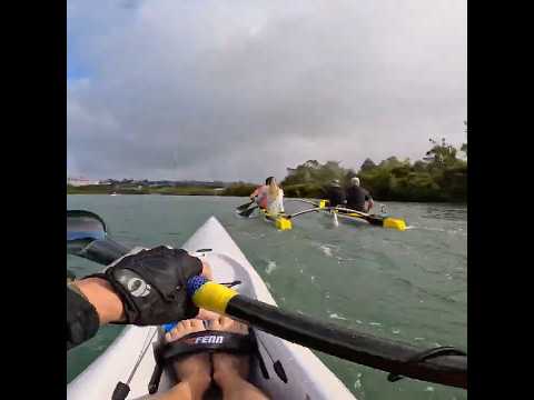 Trying to stay in the wake… # #surfski #canoeing #kayaker #newzealand