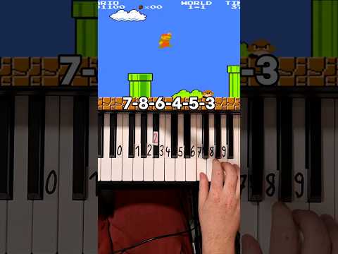 Super Mario Theme Piano Tutorial #shorts