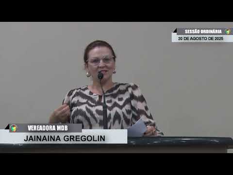CMBTE - USO DE TRIBUNA PELA VEREADORA JANAINA GREGOLIN - MDB.
