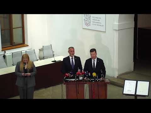 Okamura a Raši v Praze: Migrační pakt odmítáme, Benešovy dekrety zůstanou, ETS2 musí pryč