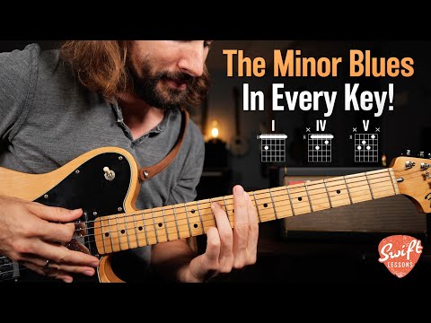 How to Play a Minor Blues on Guitar - Chords & Rhythm in Every Key!