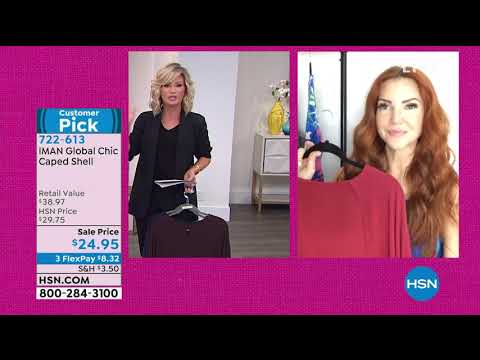 IMAN Global Chic Caped Shell