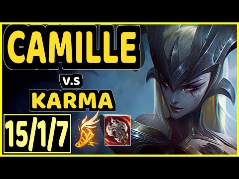 VROW (CAMILLE) vs KARMA - 15/1/7 KDA TOP CHALLENGER GAMEPLAY - EUW