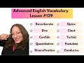 129 Advanced Vocabulary Reverberate Dire Confide Quantitative Diversification Opine Clout