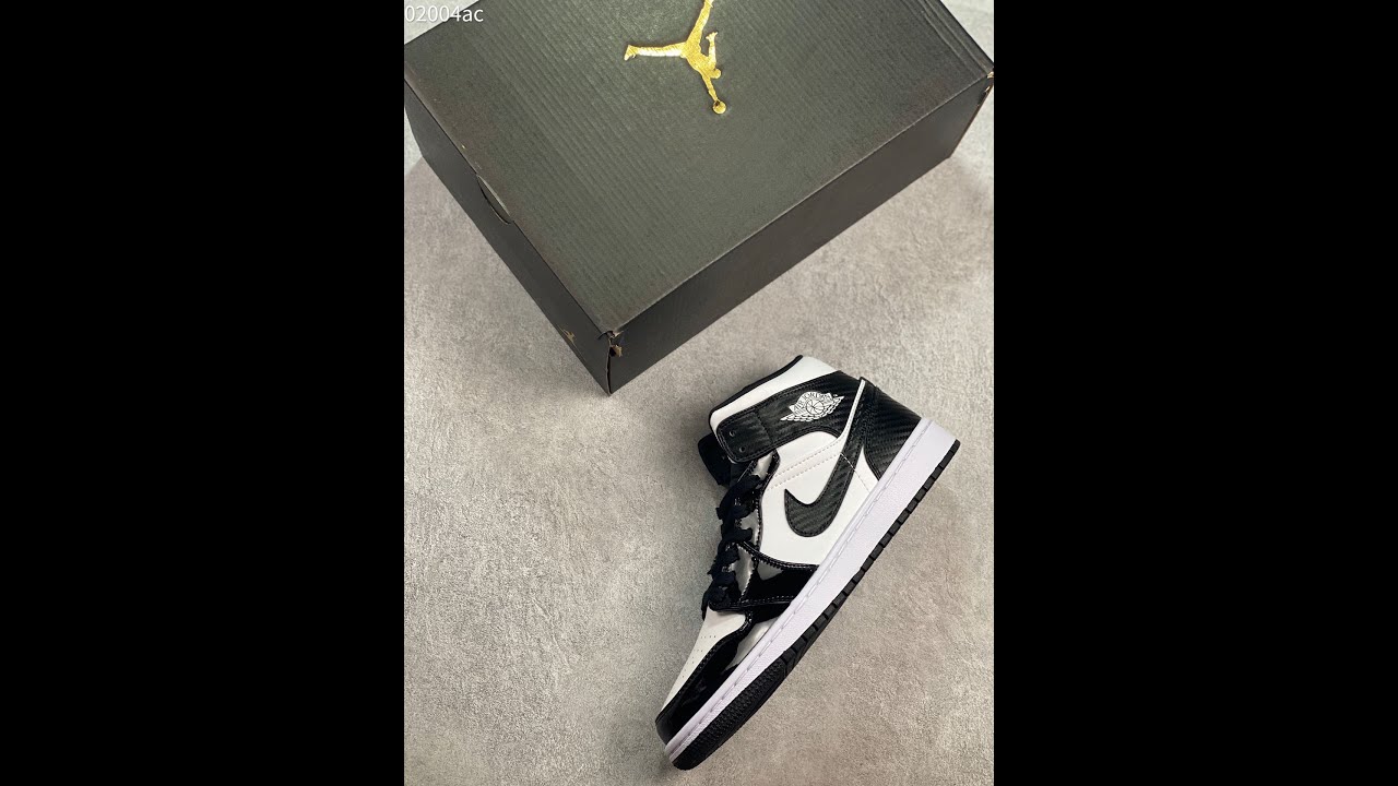Watch Nike Air Jordan 1 Mid color charol blanco y negro Now Nike Air Jordan 1 Mid color charol blanco y negro