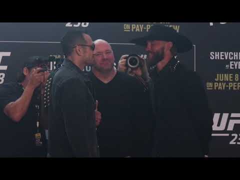 UFC 238 Media Day Tony Ferguson vs Donald Cerrone Face Off