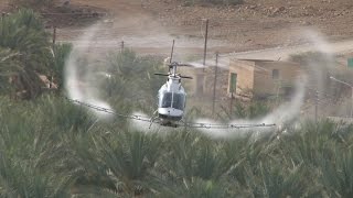 الرش الجوي لمكافحة دوباس النخيل ولاية الحمراء 2016