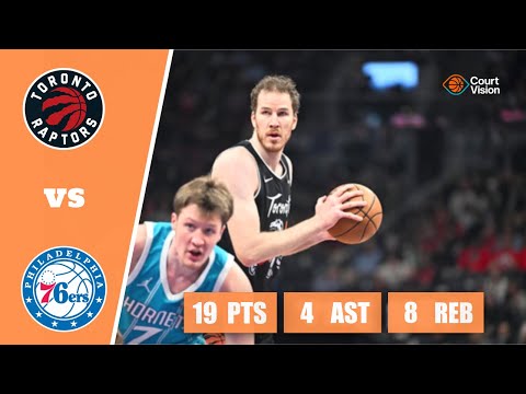 Jakob Poeltl - 19 Points, 8 Rebounds, 4 Assists vs 76ers - 2025-26 Regular Season