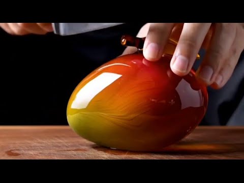 Realistic Fruits Cutting Asmr | Glass Vegetables Satisfying AI Fruit Slicing