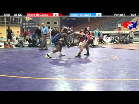 Last Chance Qual 66 KG: Destin McCauley (Sunkist Kids) vs. Darrion Caldwell (Sunkist Kids)
