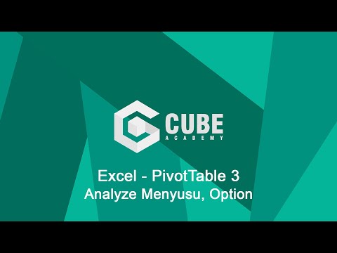 Excel Pivot Table - Dərs3 - Analyze Menyusu, Option