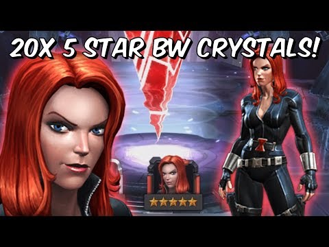20x 5 Star Featured Black Widow Crystal Opening! - Marvel Contest Of Champions
