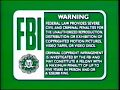 1991 Disney Green FBI Warning Screens And Columbia TriStar Home Video Logo