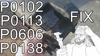 How to fix P0138, P0606, P0102, and P0113 codes! Mass Air Flow Sensor Cleaning Toyota