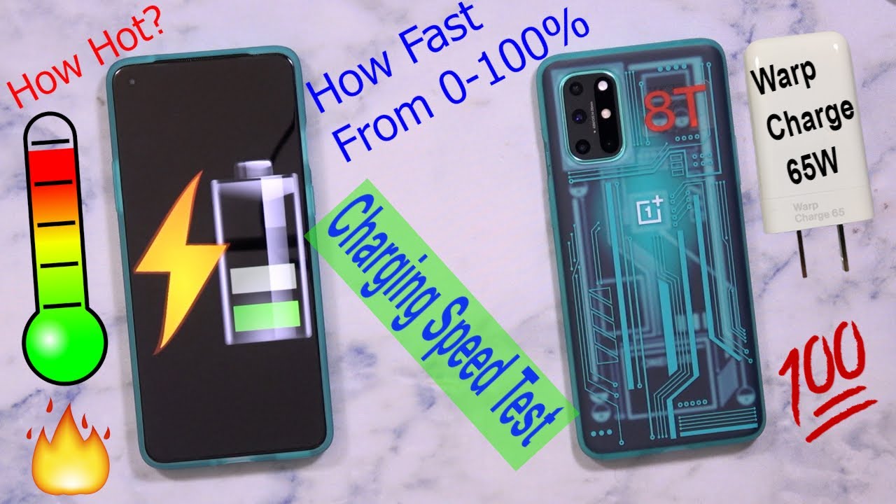 OnePlus 8T Charging Test (Speed Test, How Long 0 to 100% & How Hot Does It Get🔥)