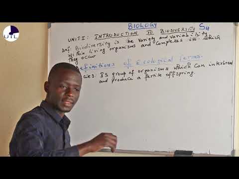 Biology S4: Unit1 lesson1:  Introductions to Biodiversity