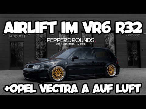 Golf 4 R32 VR6 Airlift by @Peppergrounds | Opel Vectra A with custom air suspension