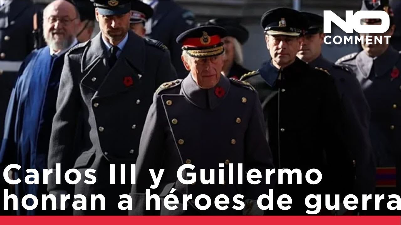 El rey Carlos III y el príncipe Guillermo honran a los caídos en una ceremonia en Londres