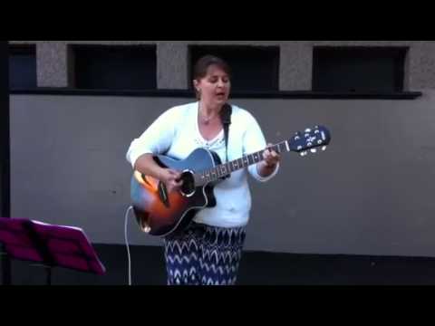 Maryann Busking at Eagle Farm Markets, Hamilton QLD