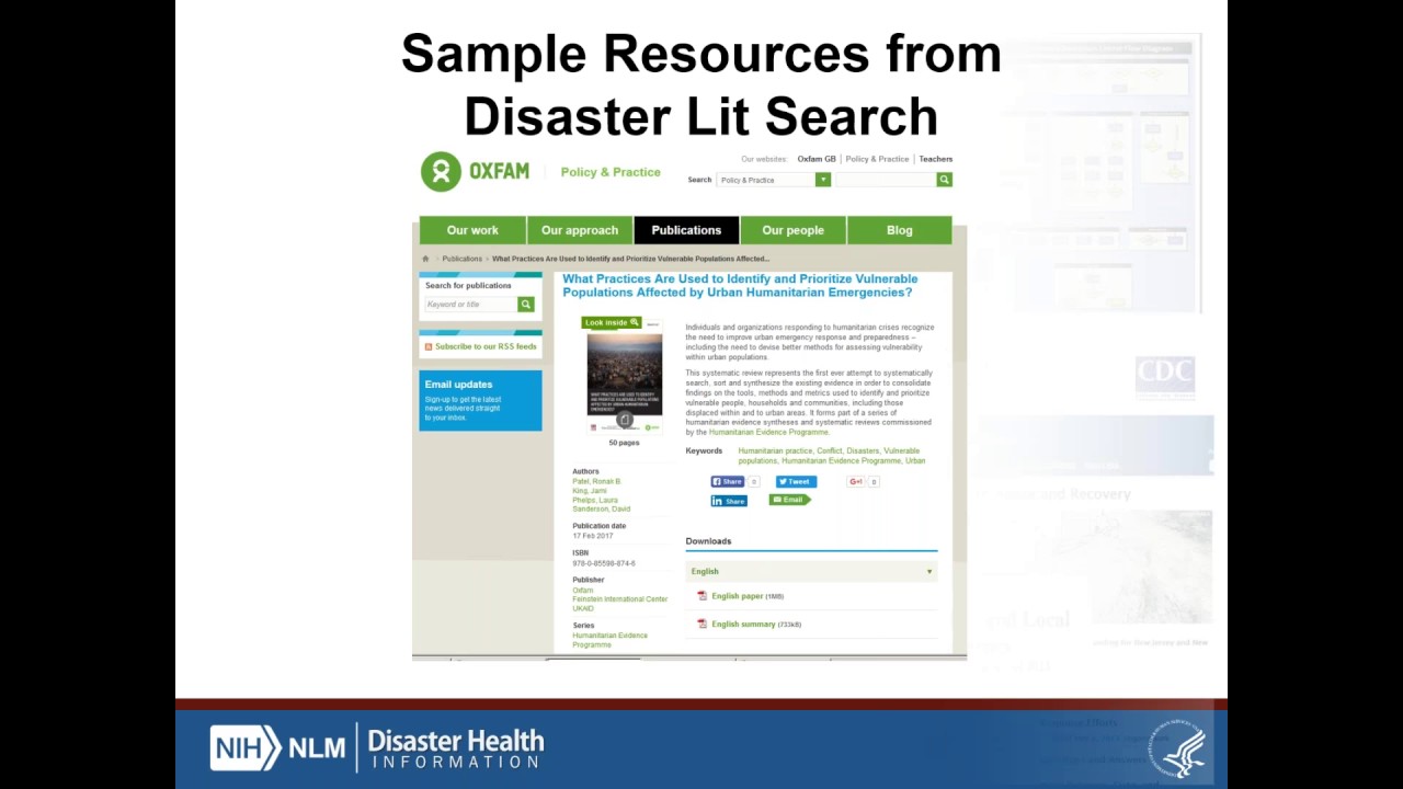Toolkit for Disaster Preparedness & Response Information