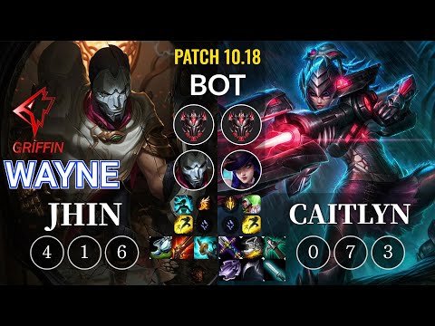GRF Wayne Jhin vs Caitlyn Bot - KR Patch 10.18