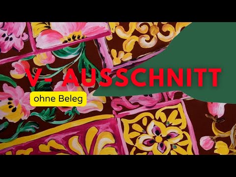 V-Ausschnitt einfach mit Schrägband verstürzen