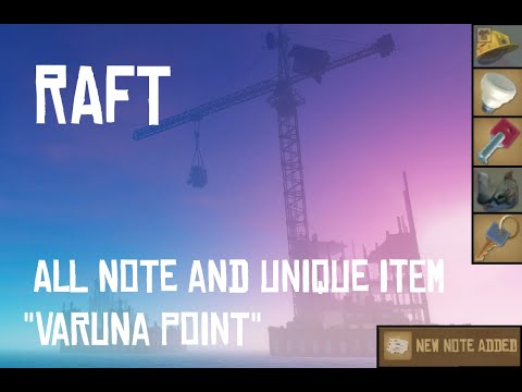 [Raft] All Note, Blueprint, Unique Item Location at "Varuna Point" Area - Defeat Rhino Shark