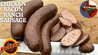 EASY!! Smoked Chicken Bacon Ranch Sausages! @BigWicksLbkTX Smoked Jalapeño Ranch Mix
