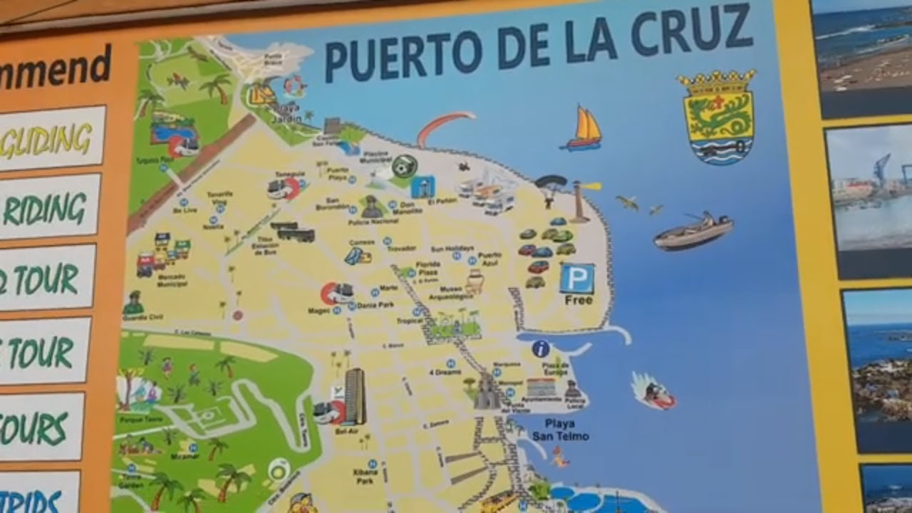 Tenerife Puerto de la Cruz La Paz handy map to view