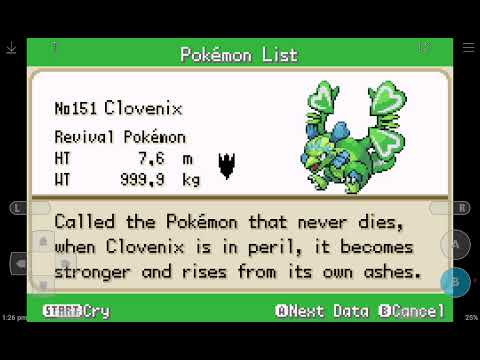 THIS IS THE COMPLETION OF POKEDEX IN POKEMON CLOVER 1.3.3