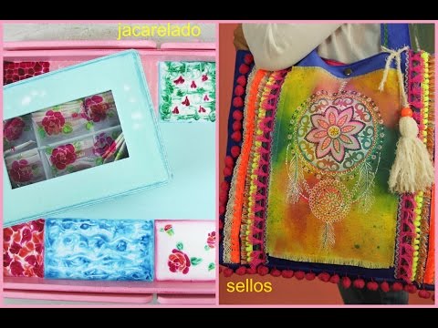 ManosalaObraTv - Programa 25 - Sellos sobre Tela - Jacarelado sobre Madera y Vidrio