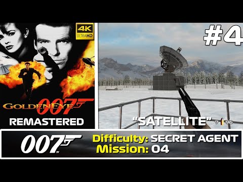 GoldenEye 007 XBLA (2007) 4K Walkthrough | Mission 4: Satellite | Secret Agent Playthrough