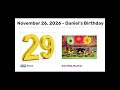 Daniel S Birthday November 26 2026 For 2️⃣9️⃣ Years With Hola Mexico