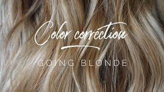 Color Correction - Going Blonde || Hair Tutorial