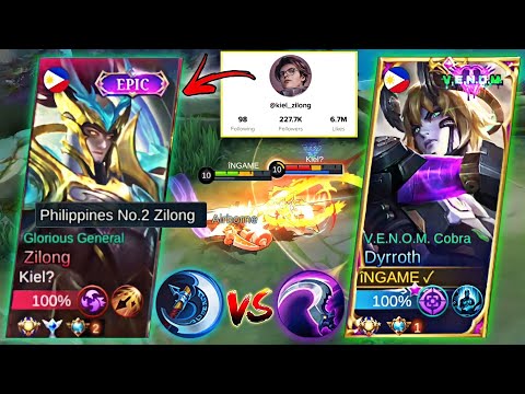 DYRROTH VS TOP 2 SUPREME ZILONG KIEL?🔥IN 5 MAN HIGH RANK | WHO WILL WIN? | BEST BUILD MLBB