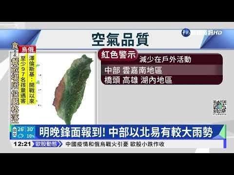 全台天氣晴朗 空品"亮紅燈"中南部留意