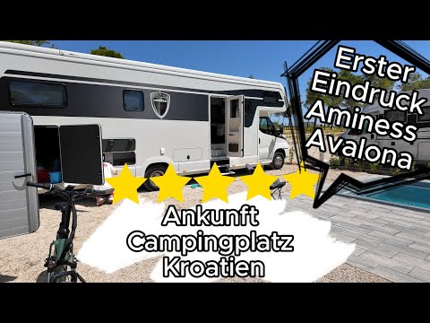 Arrival at the Aminess Avalona campsite on Pag & first impressions