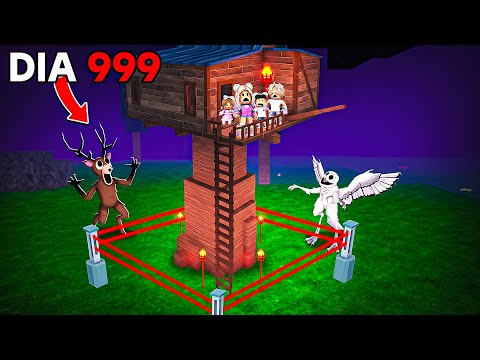 EU CONSTRUÍ A CASA NA ÁRVORE MAIS SEGURA em 99 Noites na Floresta!