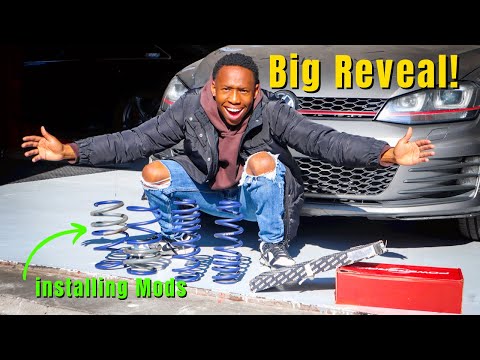 The BIG Reveal Of My GTI With Wheels & H&R Springs!