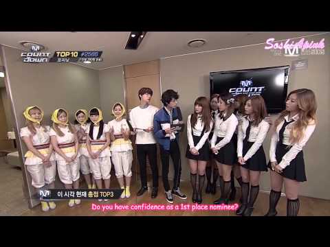 [SoshiAPinkSubs] [140410] Mnet M! Countdown Backstage Interview - A Pink Cut
