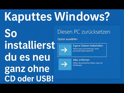Kaputtes Windows? So installierst du es neu – ganz ohne CD oder USB!