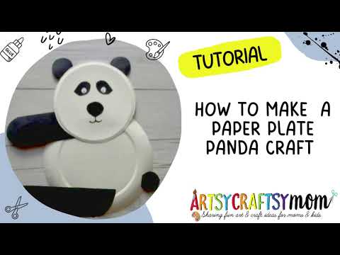 How to make a Paper Plate Panda | Panda Craft | Printables | Tutorials | DIY | Animal Crafts | Easy